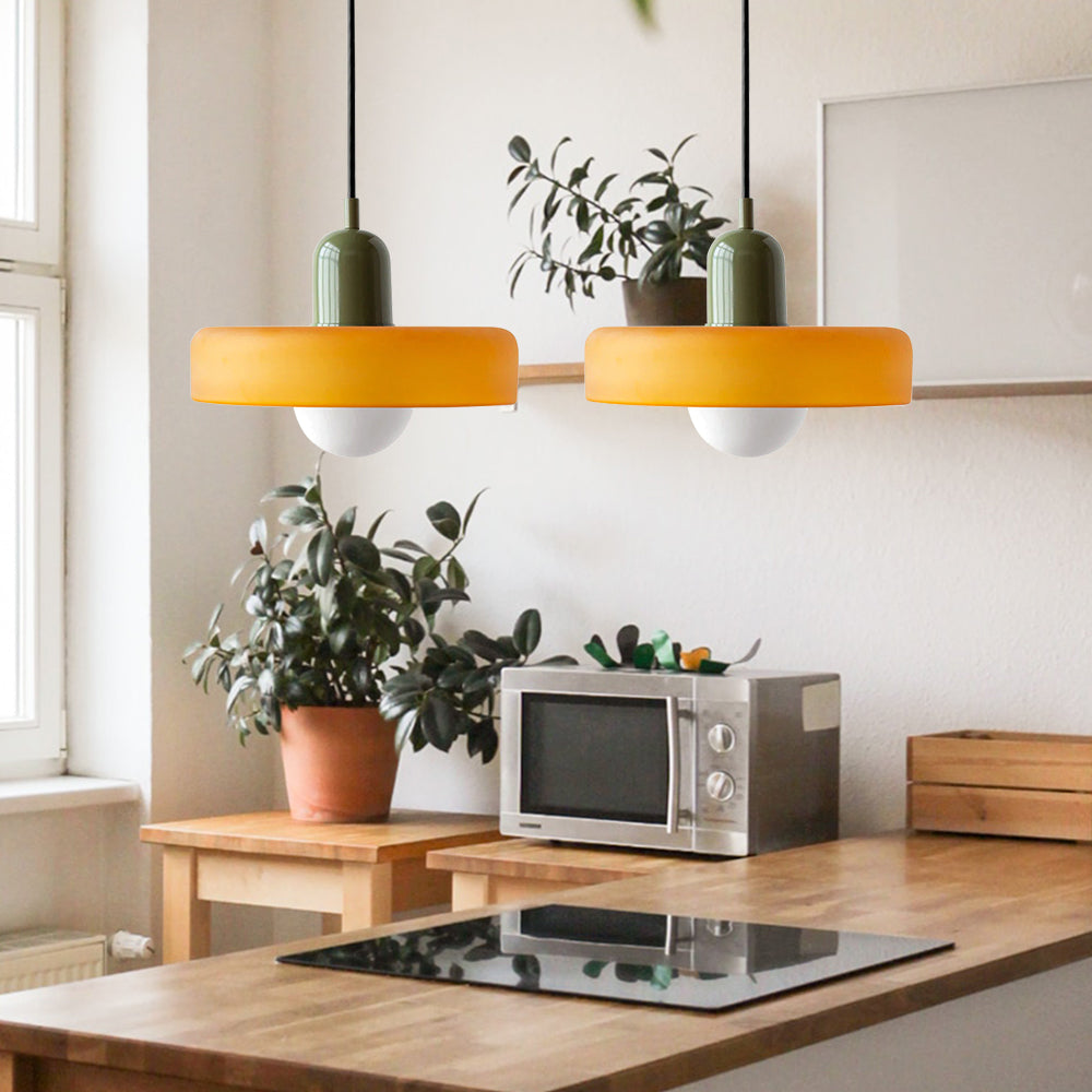 Pendant Light Glass Double Shade G9 35.0 cm Dining Room Kitchen Island Ceiling Fixture Modern Hanging Lamp | Thomler