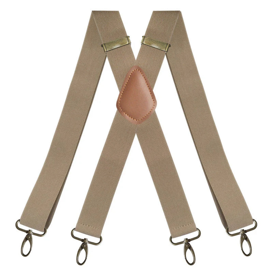 Adjustable X-Back Suspenders with Metal Clips for Men – Elastic Dress Braces for Formal & Casual Wear | Thomler