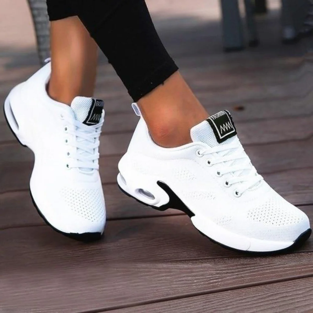 Cushioned Athletic Sneakers for Heel & Knee Support – Women's Lightweight Walking Shoes with Shock-Absorbing Sole for Plantar Fasciitis & Al | Thomler