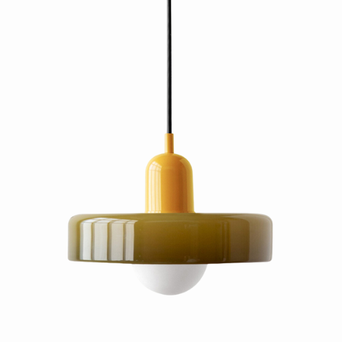 Glass Disc Pendant Light with Adjustable Cord – Modern Ceiling Fixture for Dining Room, Kitchen Island & Living Room | Thomler