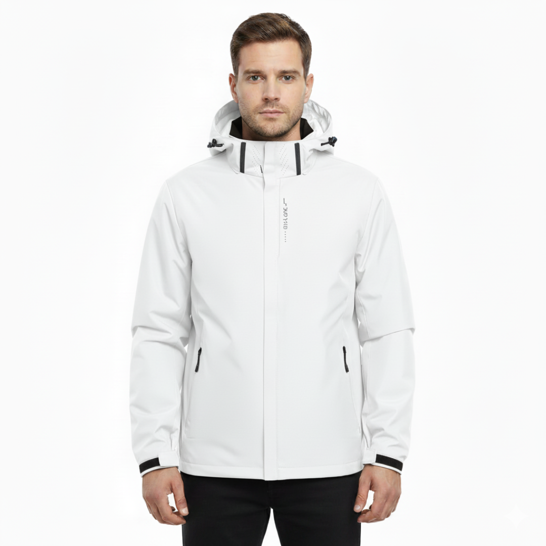 Lightweight Zip-Front Rain Jacket with Hood – Breathable Weather Shell for Men | Thomler
