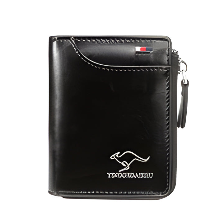 Zipper Bifold Wallet with RFID Protection 14 Card Slots Cash Pocket Vintage Leather for Men Daily Carry Travel Organization | Thomler