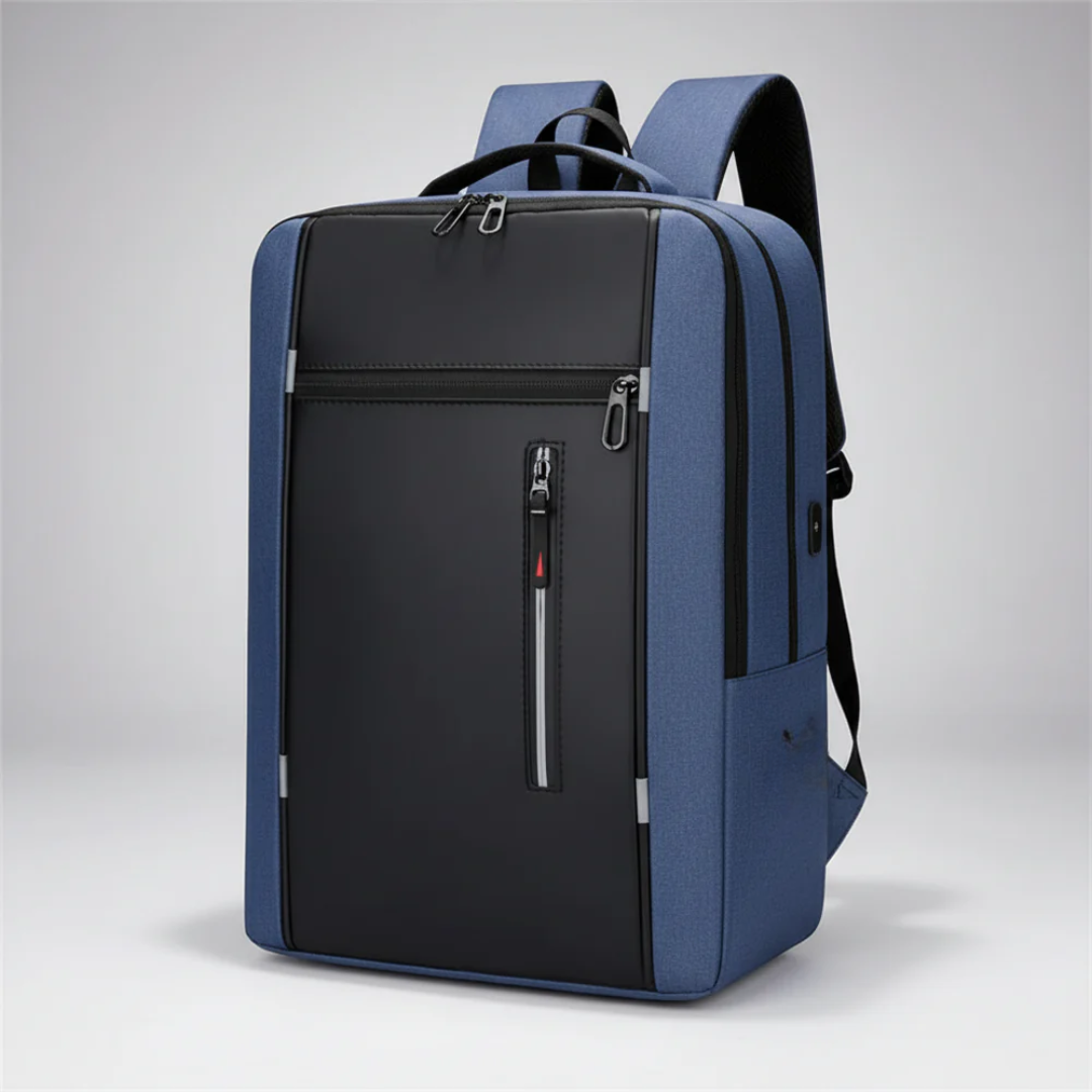 Water-Resistant Laptop Backpack with USB Charging Port for Work & Travel | Business Commuter Daypack with Padded 15.6-Inch Computer Sleeve | Thomler