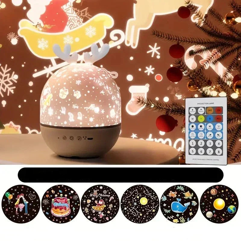 Star & Ocean Projection Night Light for Kids with Music & Remote Control | Rechargeable Galaxy Projector for Nursery Bedroom | Soothing | Thomler