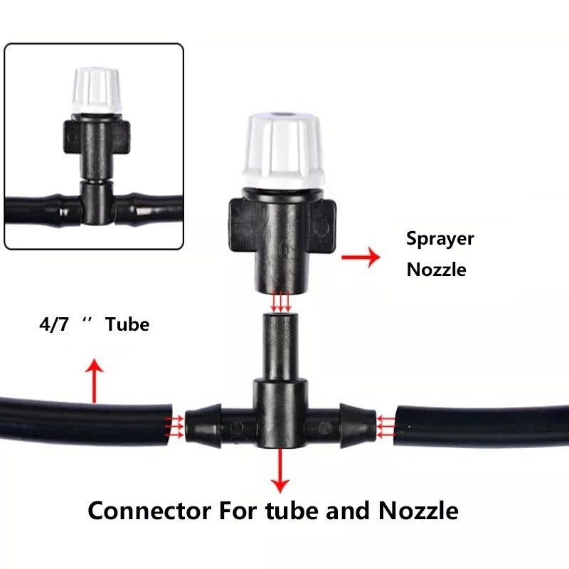 Adjustable Drip Irrigation System – 33 ft Hose with 10 Nozzles – Automatic Plant Watering for Garden Greenhouse & Patio | Thomler
