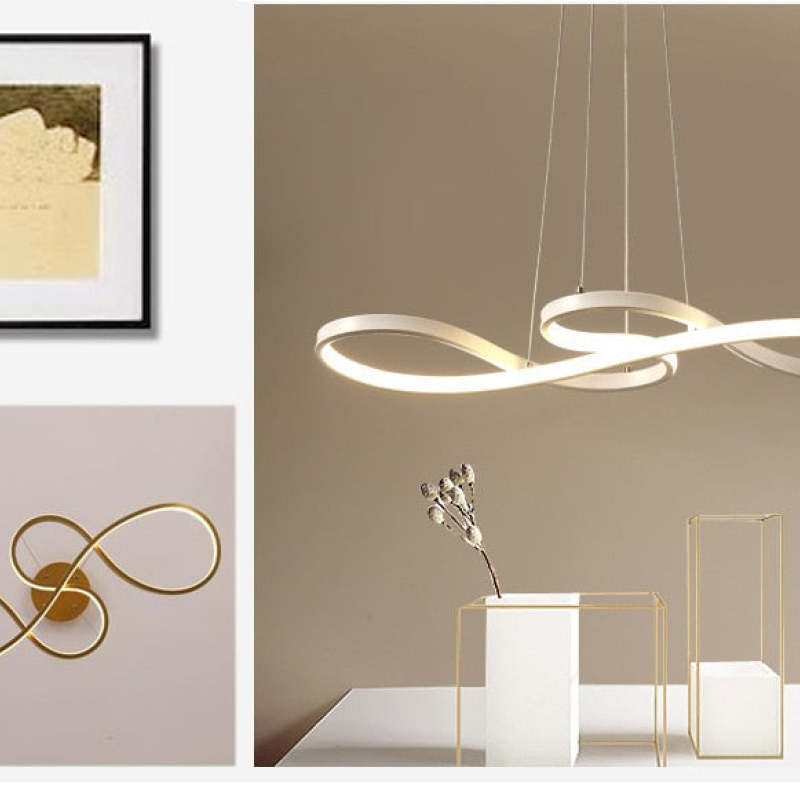 Treble Clef Hanging Ceiling Fixture – Metal & Silicone Statement Lamp for Dining Room & Living Room | Thomler