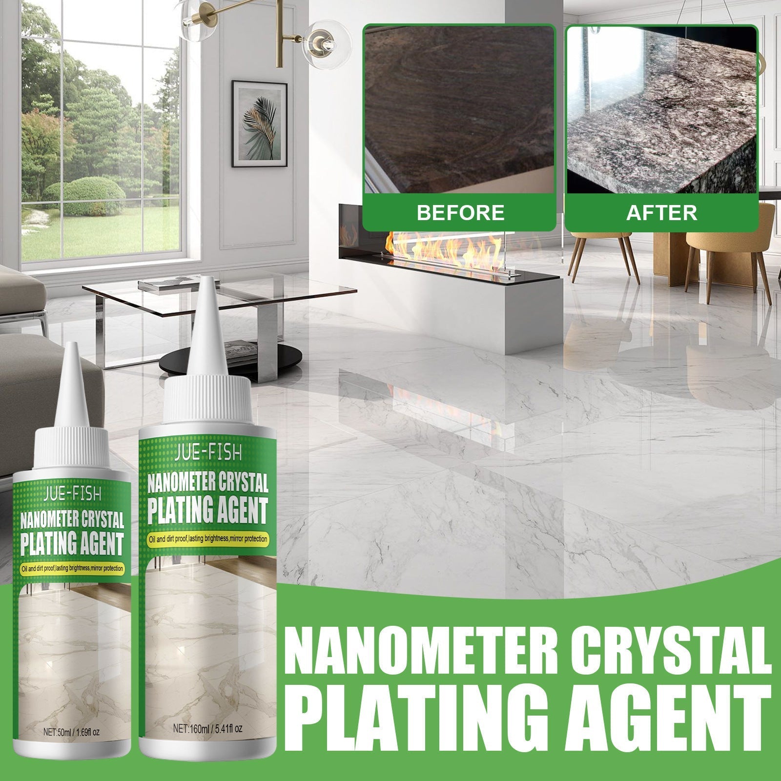 Advanced Surface Sealant for Stone, Wood & Tile Floors – Crystal-Clear Protective Finish for Kitchen Countertops, Hardwood, Marble & Granite | Thomler