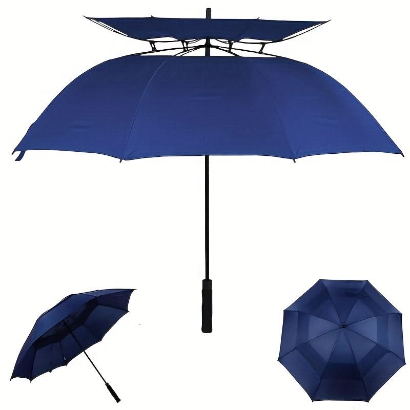 Oversized Automatic Umbrella Double Canopy Wind Resistant 2-3 Person Golf Rain Sun Protection Events Travel Outdoor Activities | Thomler