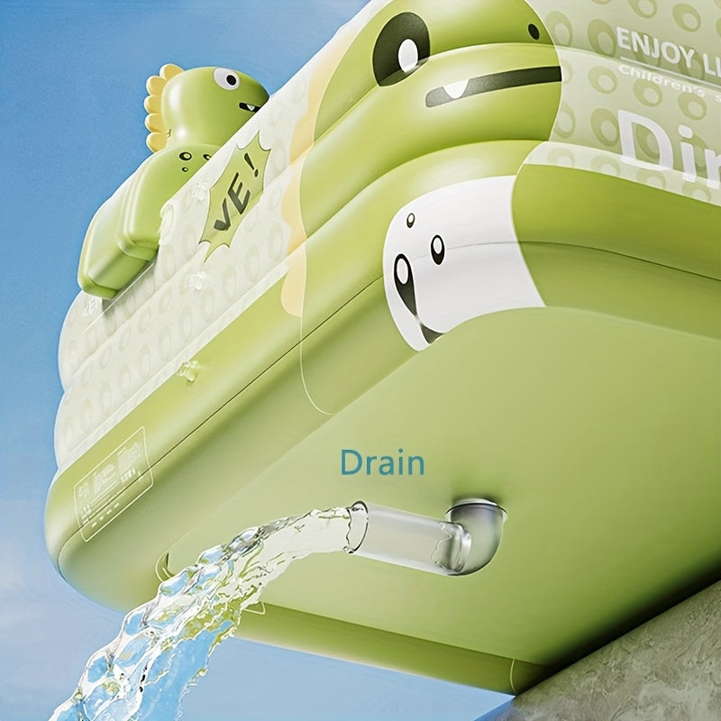 Inflatable Dinosaur Kiddie Pool for Backyard Summer Fun – Durable PVC Wading Pool for Toddlers Kids & Family – Easy Setup Portable Water | Thomler