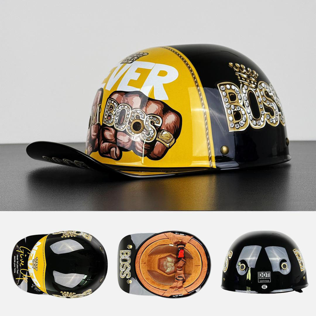 DOT-Certified Motorcycle Half Helmet with Baseball Cap Style for Urban Riding and Commuting | Thomler