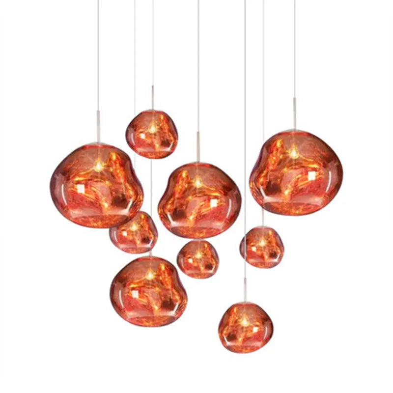 Pendant Light Acrylic 38.0 cm Warm White Living Room Dining Room Organic Lava Effect Hanging Ceiling Lamp E27 | Thomler