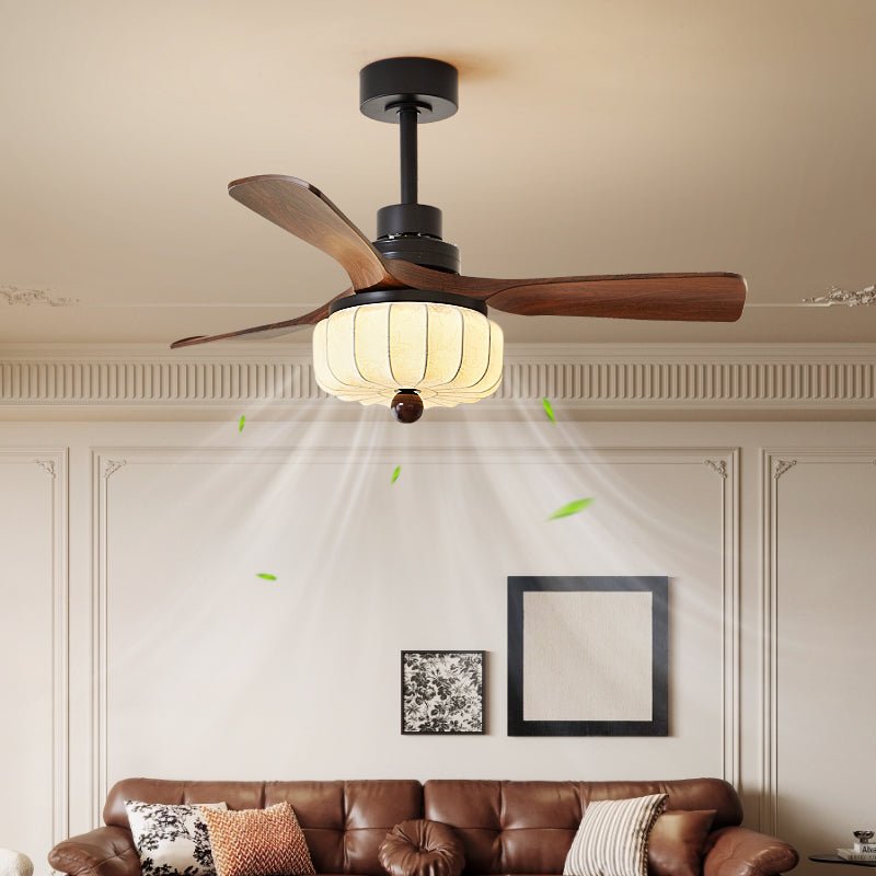 Retro Farmhouse Ceiling Fan with Integrated LED Light & Remote – 36"/42"/52" – 6 Speeds | Thomler