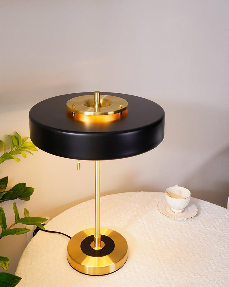 Table Lamp Brass 10W 13.8 in x 16.5 in Bedroom Living Room Study Vintage Midcentury Style Lighting | Thomler