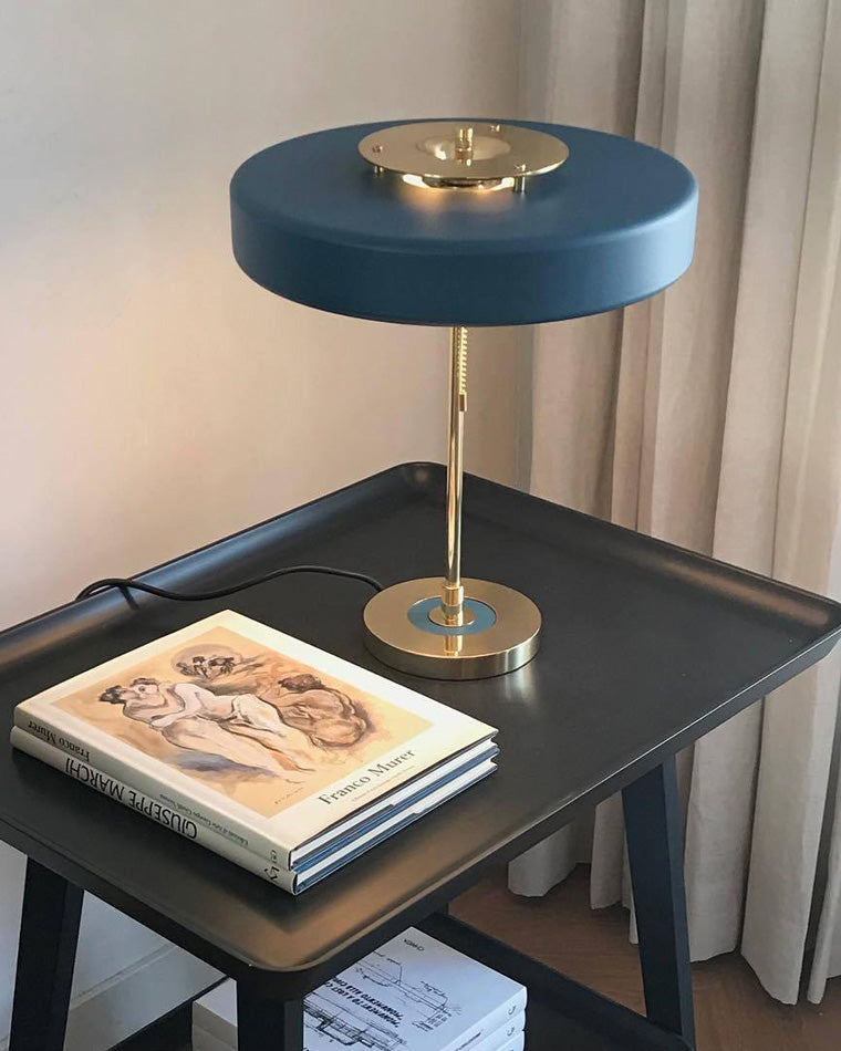 Table Lamp Brass 10W 13.8 in x 16.5 in Bedroom Living Room Study Vintage Midcentury Style Lighting | Thomler