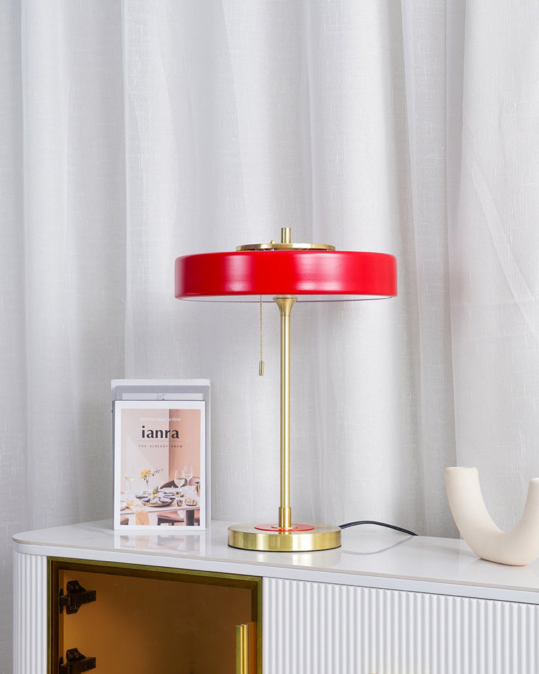 Table Lamp Brass 10W 13.8 in x 16.5 in Bedroom Living Room Study Vintage Midcentury Style Lighting | Thomler