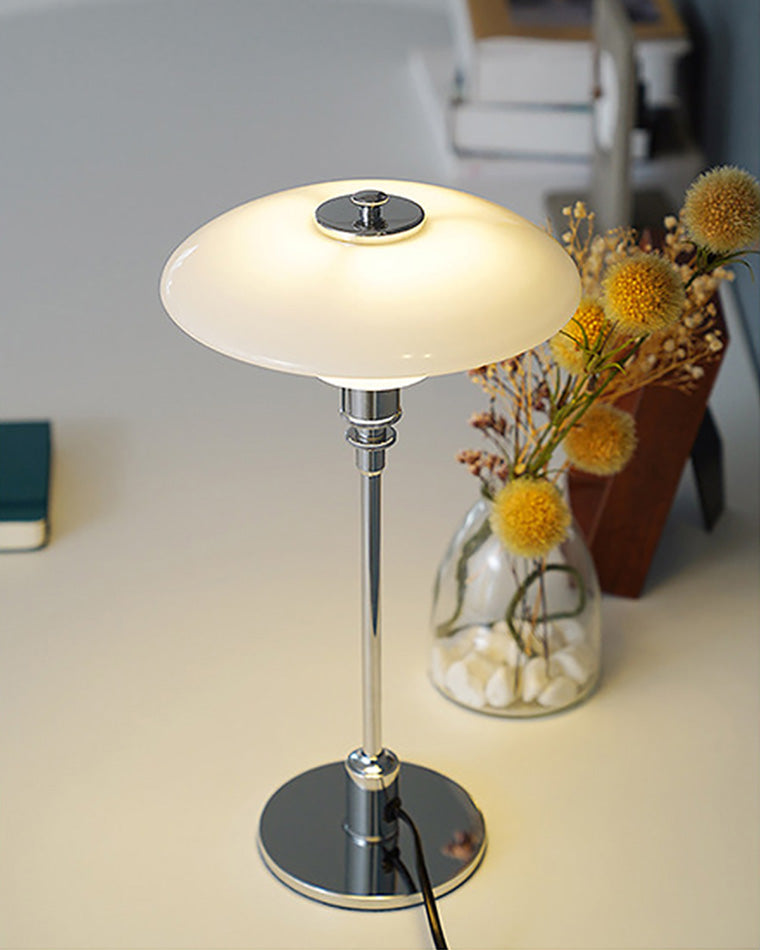 Table Lamp Glass 19 in Desk Bedroom Study 5W Warm Cool White Light | Thomler