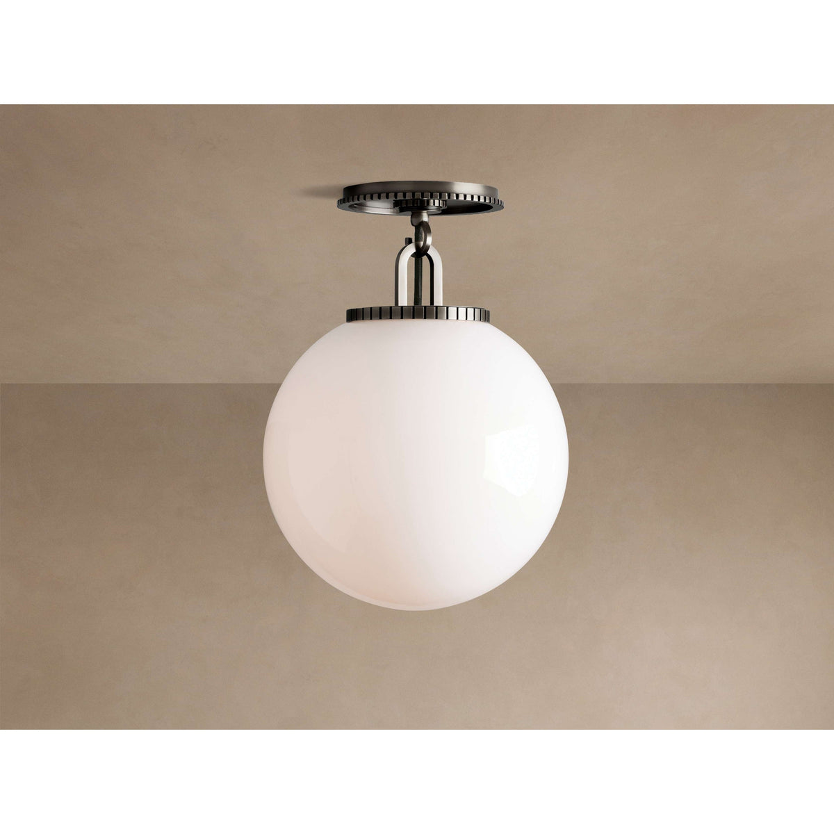 Globe Ceiling Light Fixture Steel Frame E26 Socket Flush Mount for Living Room Bedroom Hallway Entryway Modern Farmhouse Industrial Lighting | Thomler