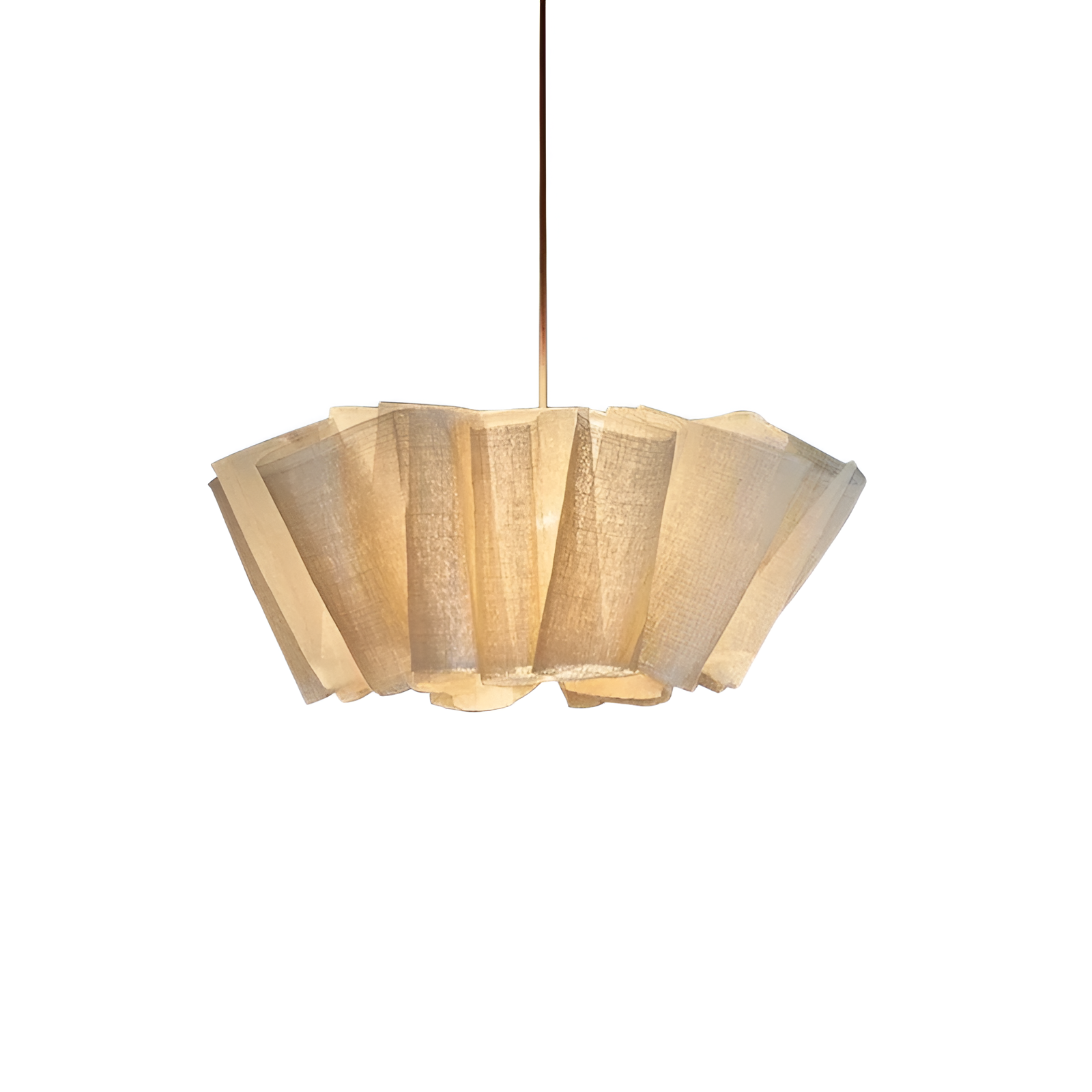Pendant Light Fabric Pleated Shade 15.7 in Warm Cream Dining Room Kitchen Island Hanging Ceiling Lamp Scandinavian Japanese Style | Thomler