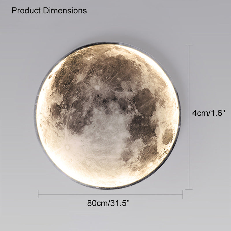 Wall Lamp PVC Moon Motif 100.0 cm LED Bedroom Living Room Dimmable Wall Sconce Ambient Lighting | Thomler
