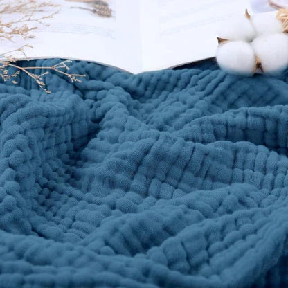 Lightweight Cotton Gauze Throw Blanket – Breathable Summer Layer for Bed, Couch & Chair – Natural Organic Fabric – Soft All-Season Cover | Thomler