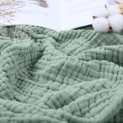 Lightweight Cotton Gauze Throw Blanket – Breathable Summer Layer for Bed, Couch & Chair – Natural Organic Fabric – Soft All-Season Cover | Thomler