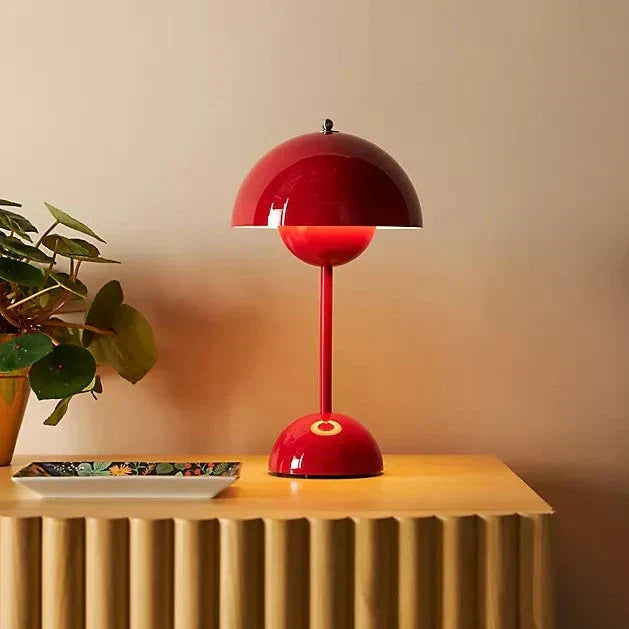 Table Lamp ABS PC USB Rechargeable 2000mAh Green Bedside Desk Wireless LED Mushroom Light | Thomler
