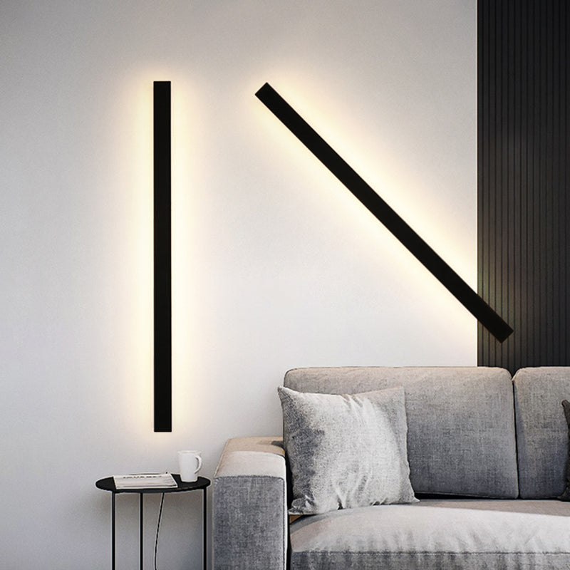 Weatherproof LED Strip Sconce for Patios, Entryways & Porches — IP65 Rated Acrylic Outdoor Fixture in Black | Thomler