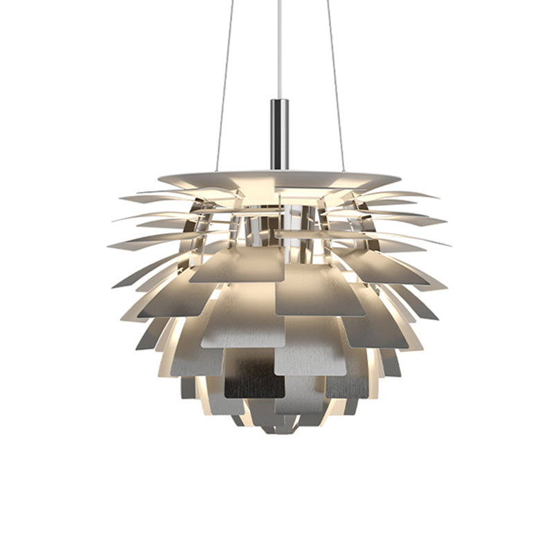 Pendant Light Metal 48.0 cm 18.9" Warm White Dining Room Adjustable Hanging Ceiling Lamp Pinecone Style E27 | Thomler