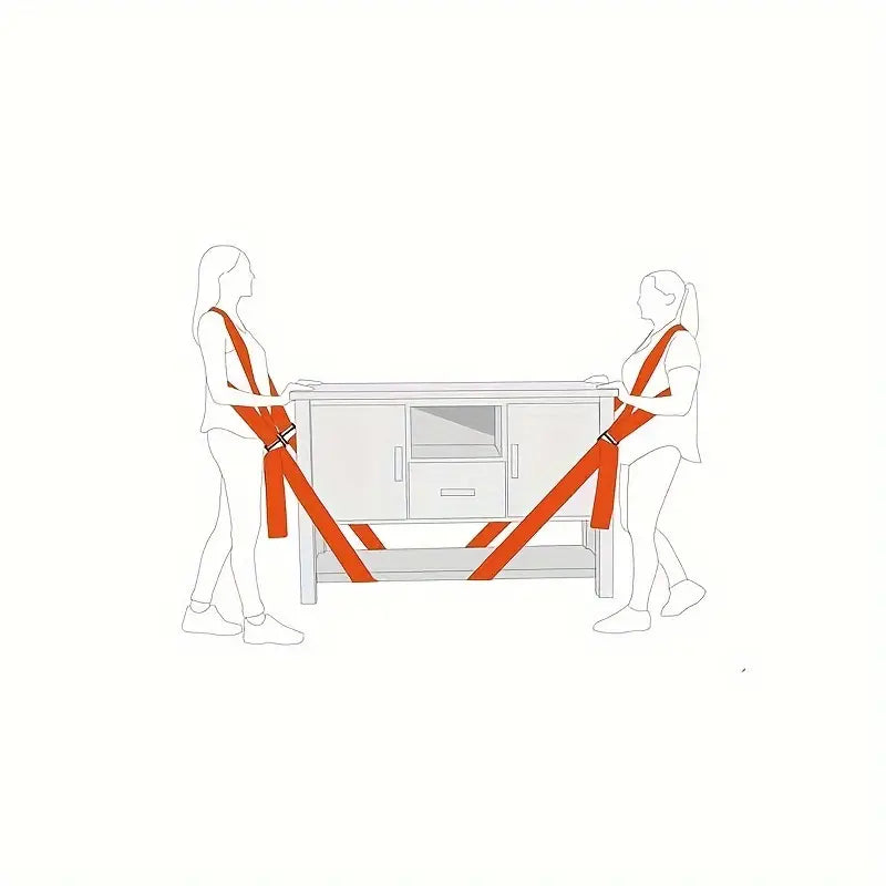 Adjustable Moving Straps for Furniture and Appliances | Shoulder Lifting Harness System for Heavy Items | Ergonomic Load Carrier for Couches | Thomler