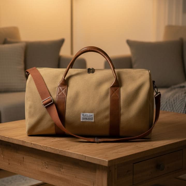 Canvas Overnight Duffel Bag with Multi-Compartment Storage for Travel & Gym | Thomler