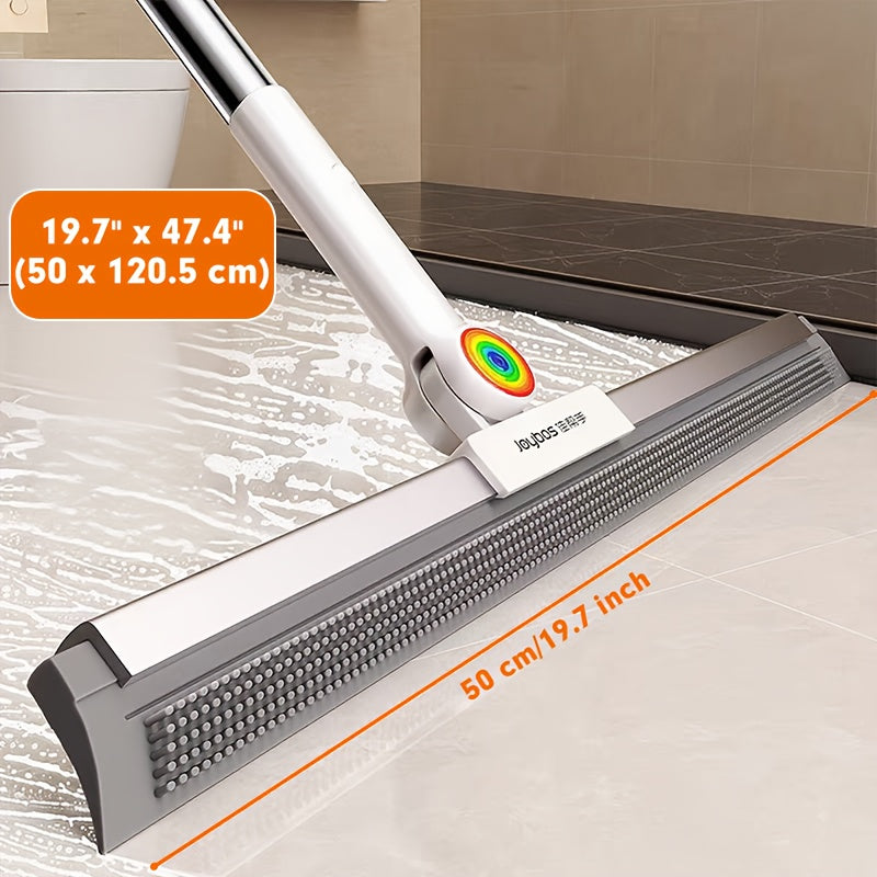 Dual-Action Floor Squeegee with Rubber Edge & Soft Bristles for Pet Hair Removal | Thomler