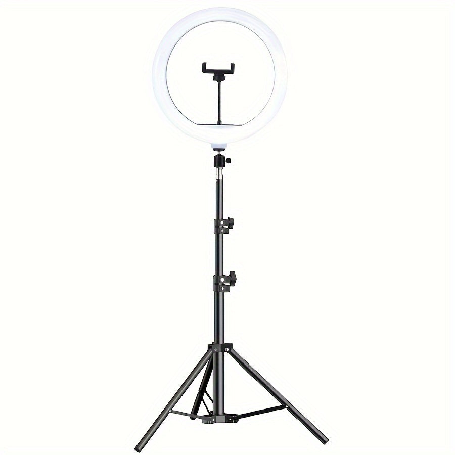 Circular Studio Light with Extendable Stand & Device Mount for Video Recording, Photography & Live Streaming | Thomler