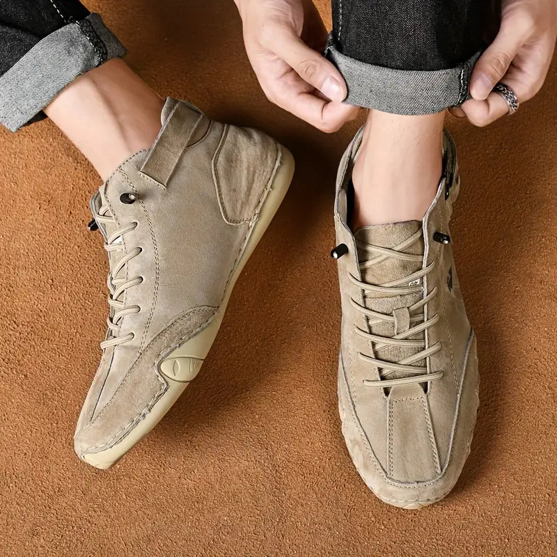 Men's Waterproof High-Top Sneakers with Elastic Slip-On Design - Durable Rubber Sole Boots for Street Style & All-Weather Wear | Thomler