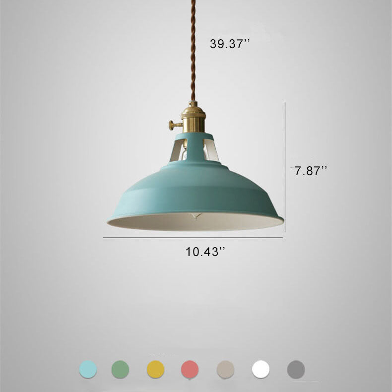 Pendant Light Iron 10.4 in Adjustable Chain Industrial Style Dining Room Bar Café Hanging Ceiling Lamp | Thomler