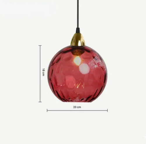 Glass Globe Pendant Light Fixture Modern Hanging Ceiling Lamp for Dining Room Kitchen Island Bedroom Living Room Decorative Suspended | Thomler