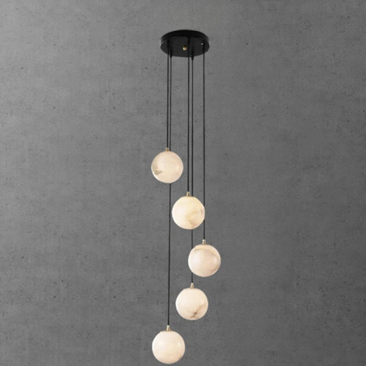 Spiral Globe Chandelier for Staircases and Foyers – Adjustable Drop with 3 to 18 Lights | Thomler