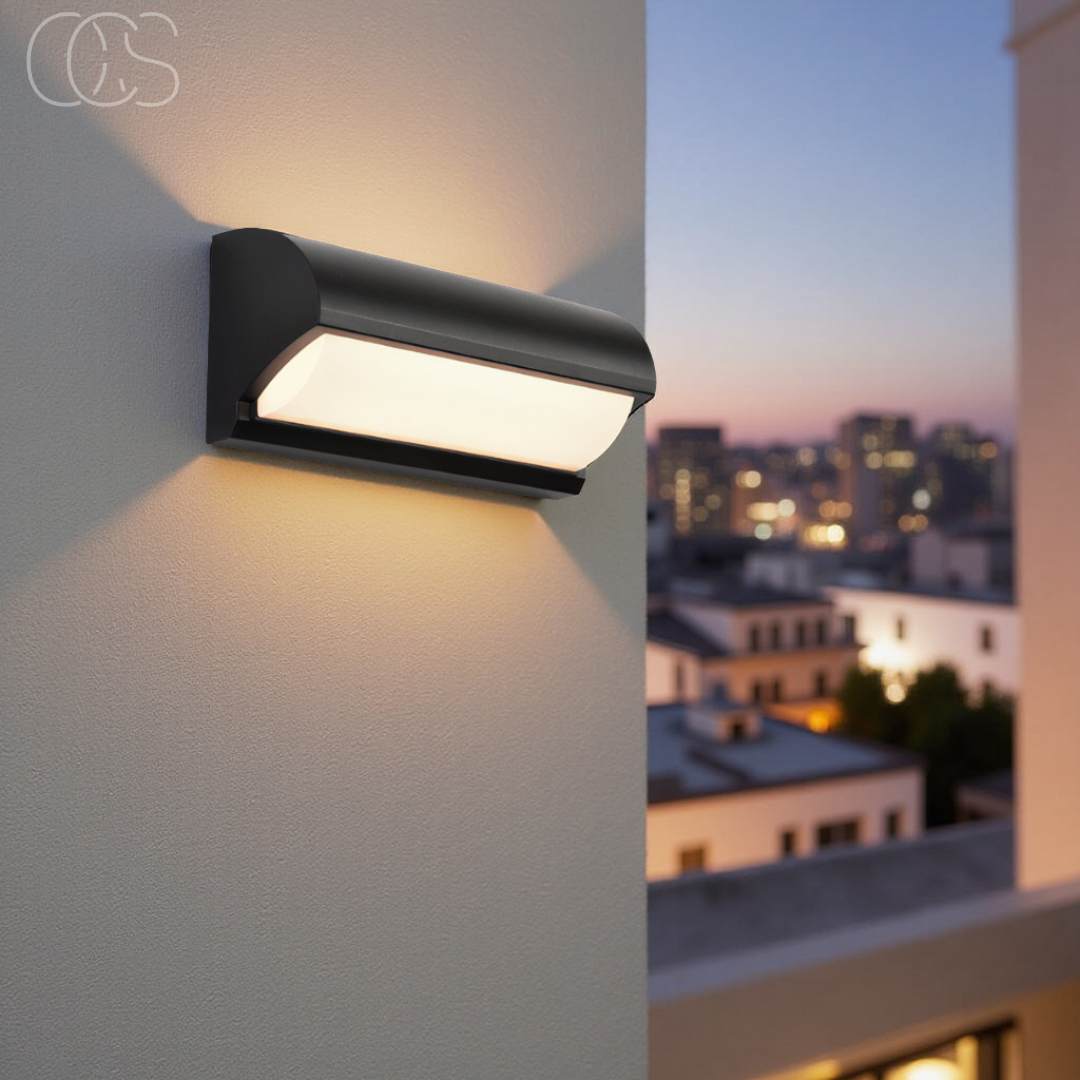 Outdoor LED Wall Light Fixture Black Modern Waterproof Sconce for Patio Garden Entryway 960 Lumens Warm White 3000K IP65 Rated | Thomler
