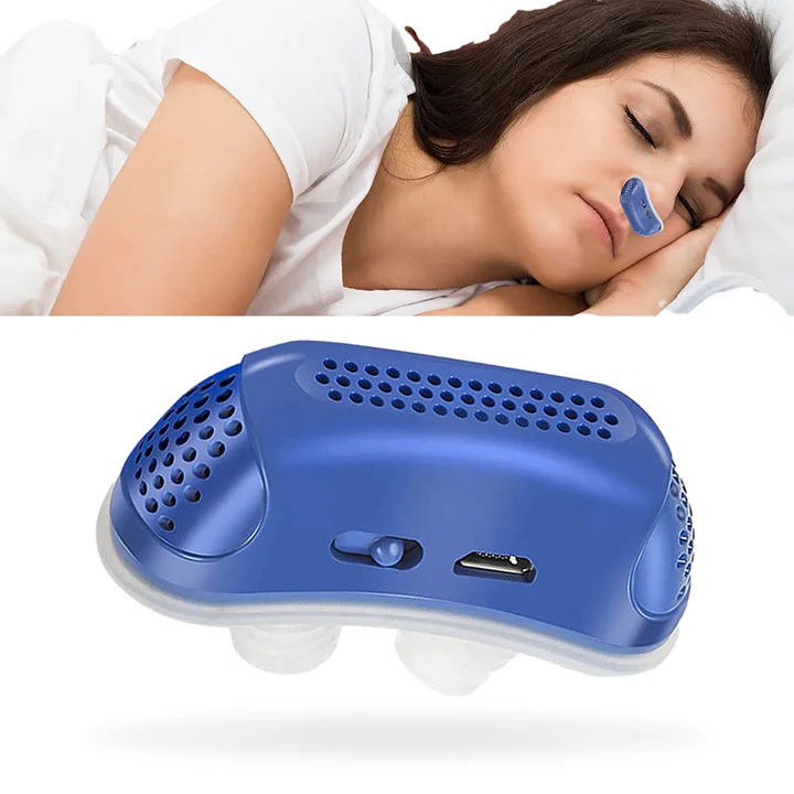 Portable Sleep Apnea Relief Device Anti-Snoring Nasal Airway Support System for Travel Home Bedroom USB Rechargeable Silicone Soft Ear Clips | Thomler