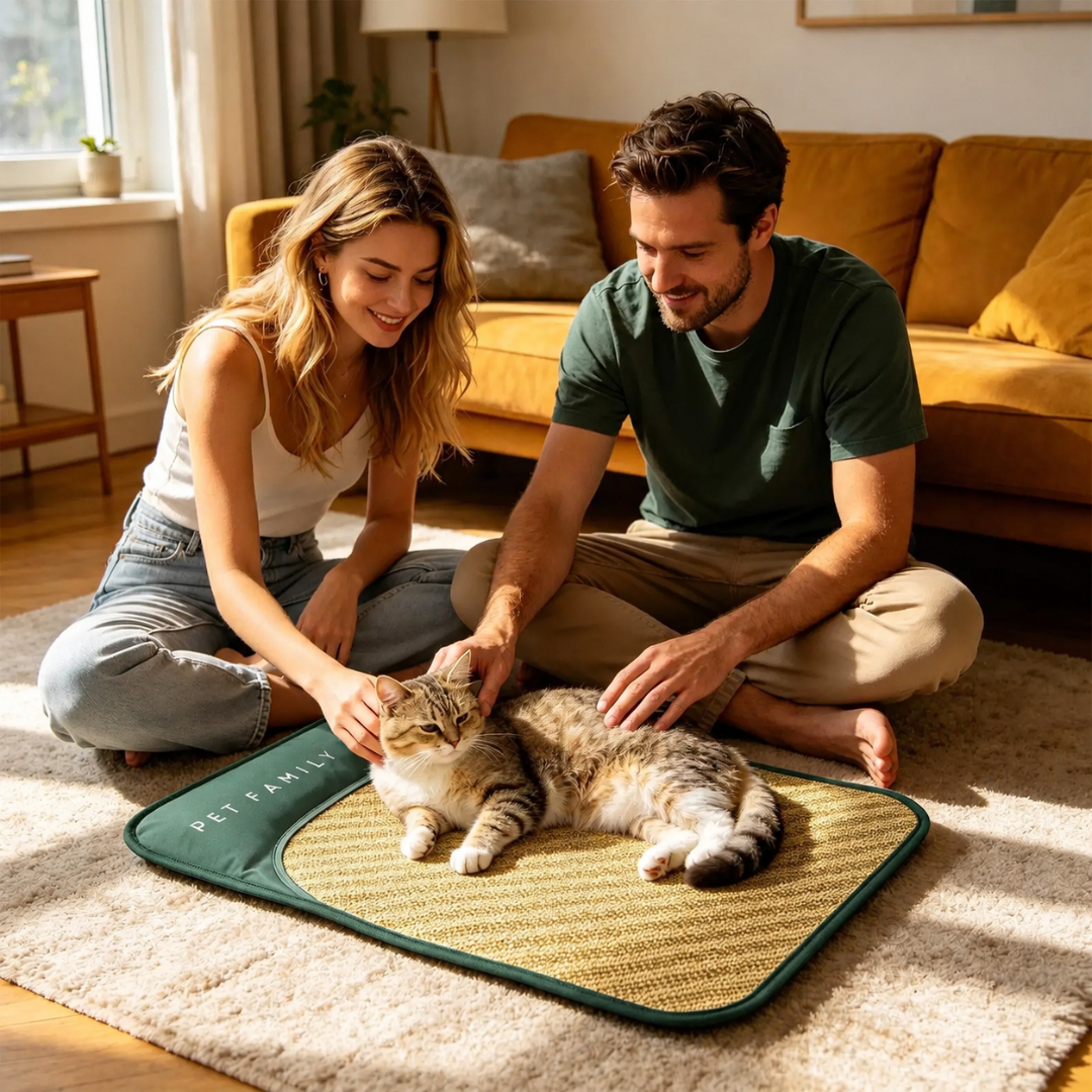 Breathable Cooling Pet Mat with Bolster Pillow for Dogs & Cats – Summer Comfort Bed | Thomler