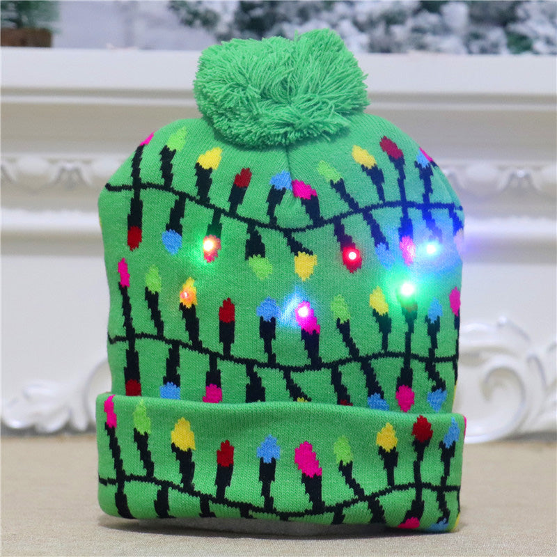 Illuminated Holiday Knit Cap with LED Lights – Festive Winter Beanie for Christmas Parties | Thomler