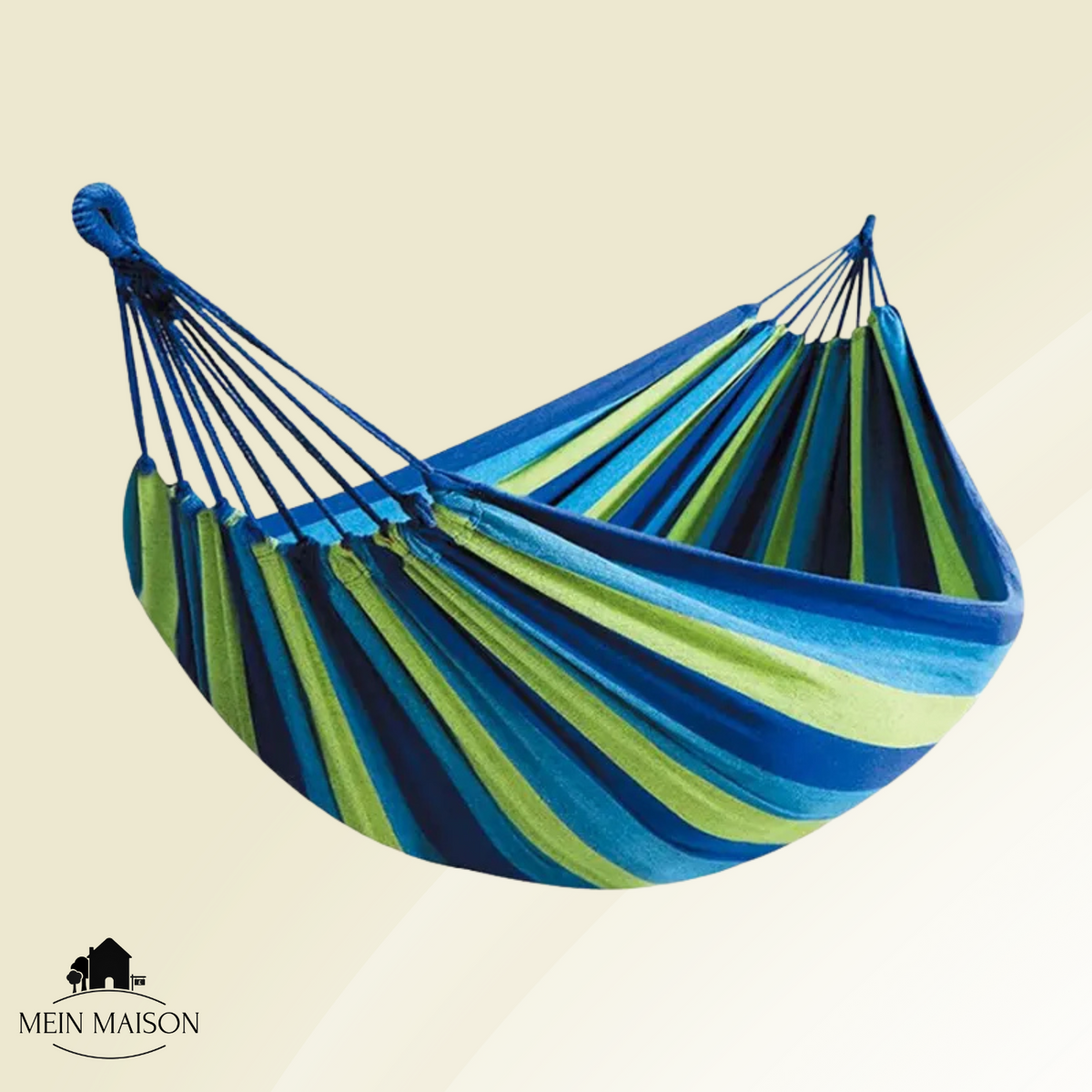Portable Canvas Hammock with Tree Straps – 440 lb Capacity, No-Tip Design, Includes Carry Bag – Outdoor Camping & Backyard Relaxation | Thomler