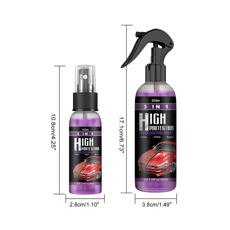 Waterless Car Detailing Spray Polish Cleaner Scratch Remover Protective Nano Coating for Auto Paint Glass Plastic RV Motorcycle Boat | Thomler