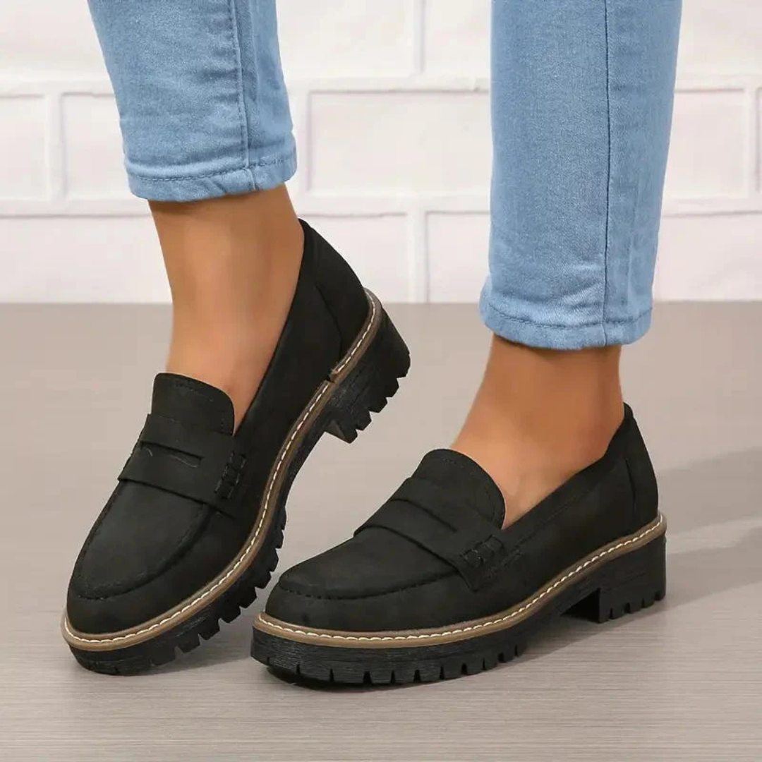 Cushioned Slip-On Shoes with Arch Support & Non-Slip Sole for All-Day Comfort – Women's & Men's Casual Loafers for Walking, Work, Travel | Thomler