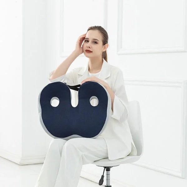 Adjustable Memory Foam Seat Cushion with Straps for Office Chair & Car | Thomler