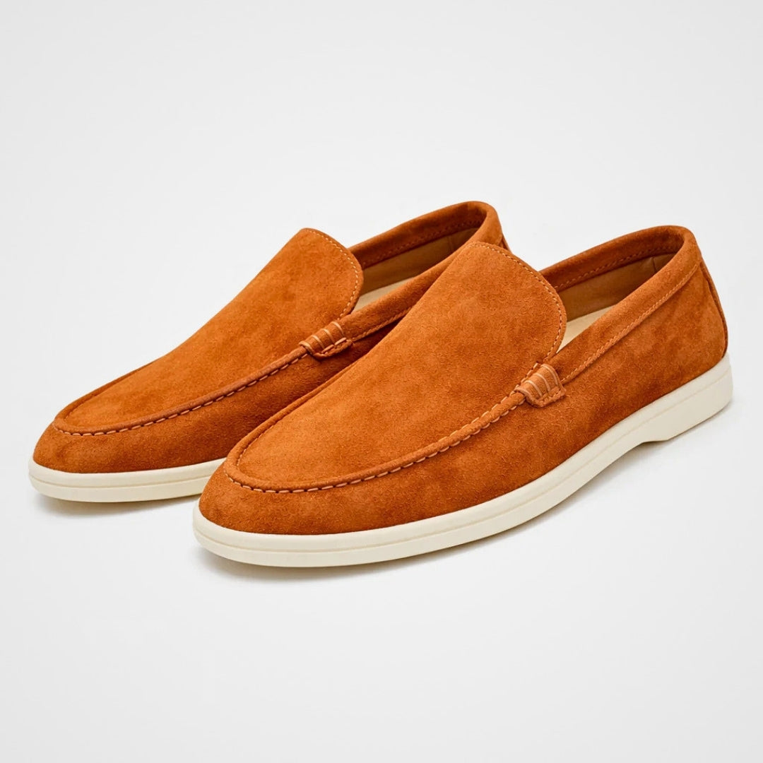 Men's Slip-On Loafers Suede-Look Casual Dress Shoes for Everyday Comfort & Style | Thomler