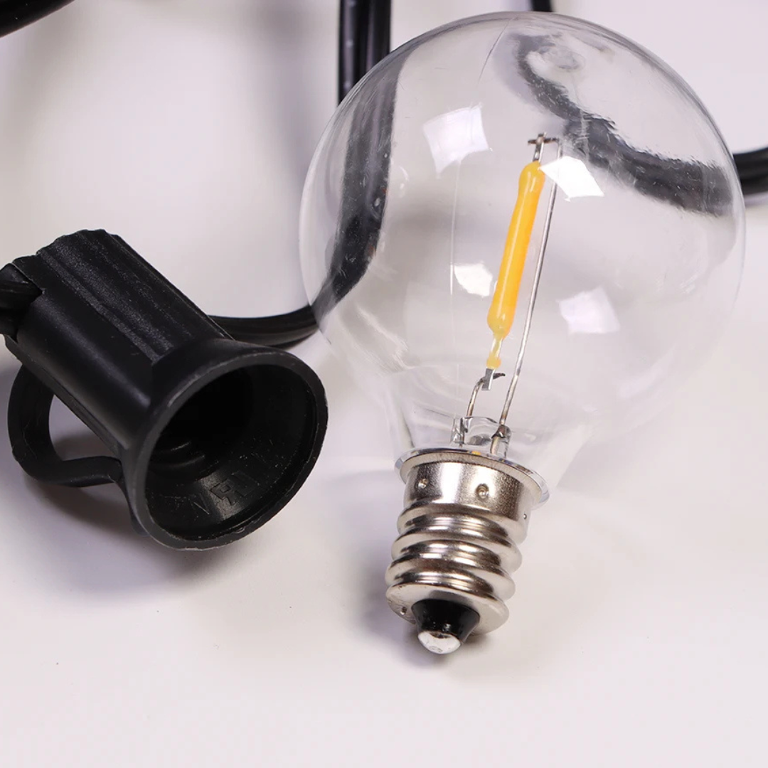 USB-Powered Outdoor String Lights with Shatterproof Bulbs – 20 or 40 LED Globes, Waterproof IP65 for Patio, Deck & Backyard Year-Round | Thomler