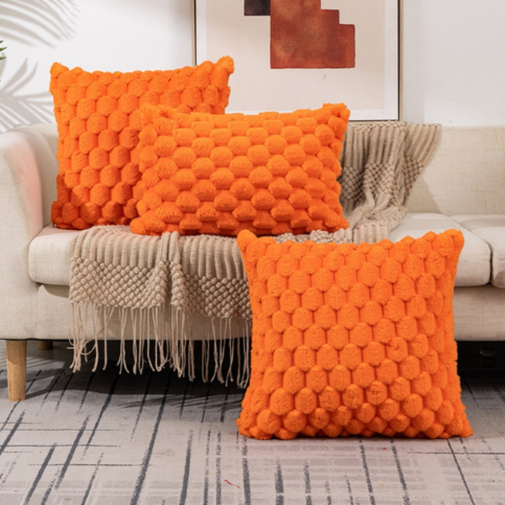Cushion Cover Cotton Polyester 3D Texture Pink Sofa Bedroom Decorative Throw Pillow Case Scandinavian Style | Thomler