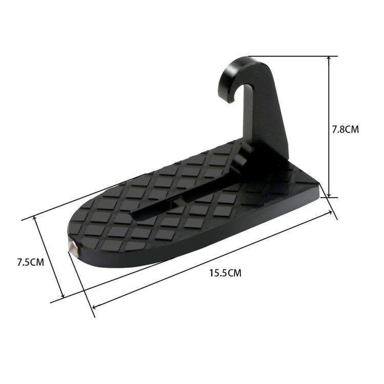 Rooftop Access Step with Emergency Glass Breaker for SUVs, Trucks & Jeeps – Foldable Aluminum Car Door Latch Hook Footstep with Protective | Thomler