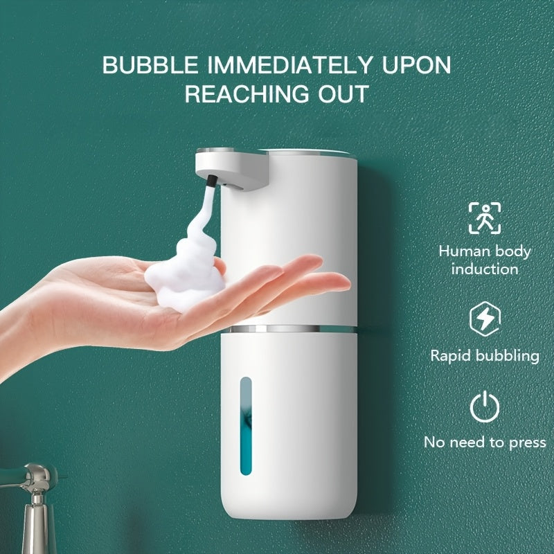 Automatic Soap Dispenser Plastic 380 ml White Wall Mounted Bathroom Kitchen Touchless Foam Sensor Dispenser USB Rechargeable | Thomler