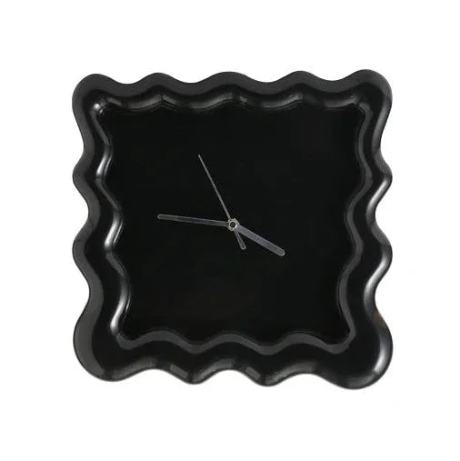 Wandklok Wit Golvend Frame 30cm Minimalistisch ABS Woonkamer Slaapkamer Modern | Sansoti